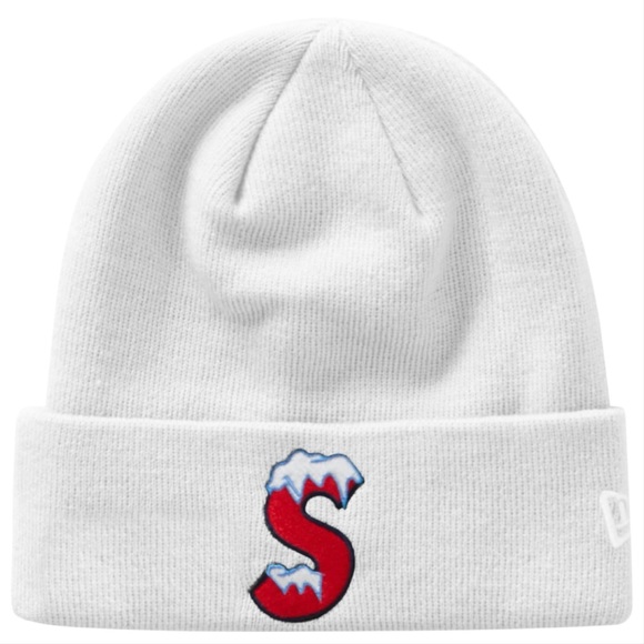 Supreme Other - Supreme New Era S Logo White Beanie (FW20) 🤍